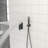Dual Shower Head - 10 Inch Ceiling Mount Square Shower System with Rough-in Valve,Matte black-129763788