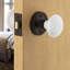 Classic Rosette with White Porcelain Door Knob-864369196-868886635