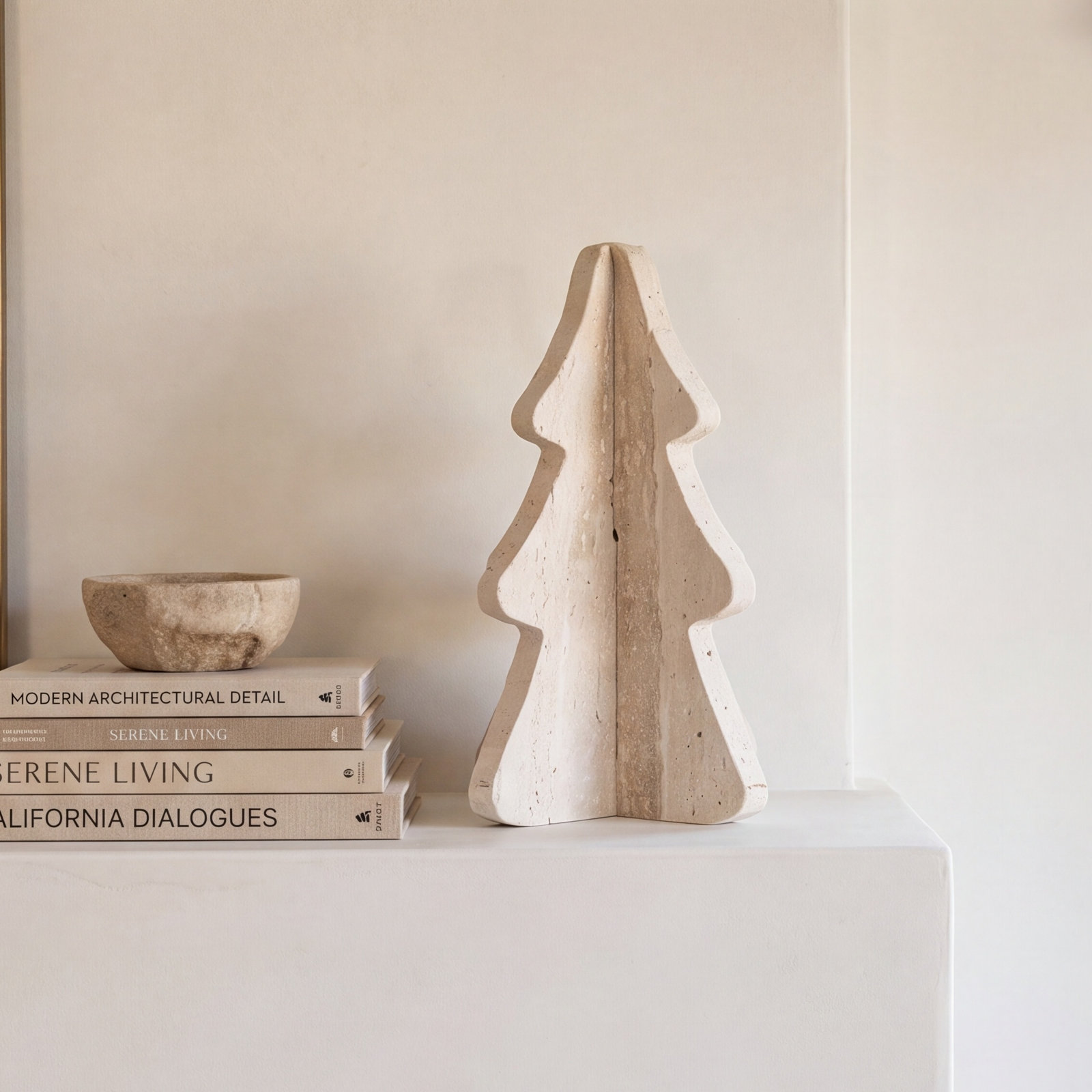Interlocking Travertine Tabletop Tree