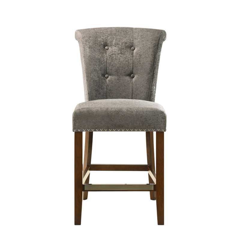 Chaise rembourrée sophistiquée à hauteur de comptoir