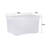 Wham Crystal 60L Plastic Storage Box Pack of 10 Clear