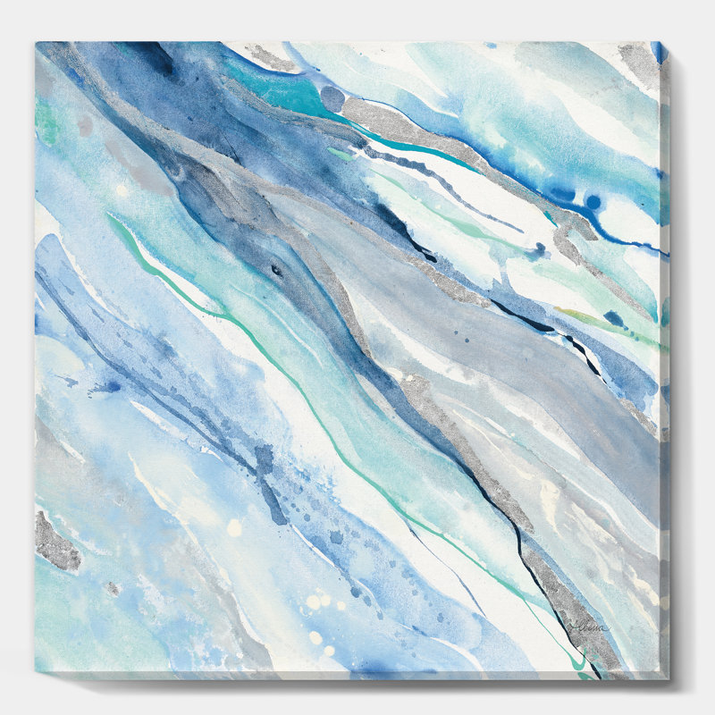 «Blue Silver Spring II», reproduction d'art sur toile tendue, H 46 po x l 46 po x P 1,5 po