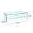 Clear Tempered Glass Coffee Table With Adjustable Shelf - Versatile Furnishing Rectangular Stylish & Practical