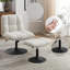 Chaise d'appoint rembourrée pivotante avec repose-pieds-2000458037