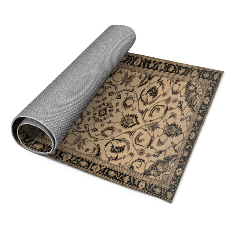 Tapis d'intérieur et d'extérieur brun français, Rectangulaire 2 pi x 3 pi