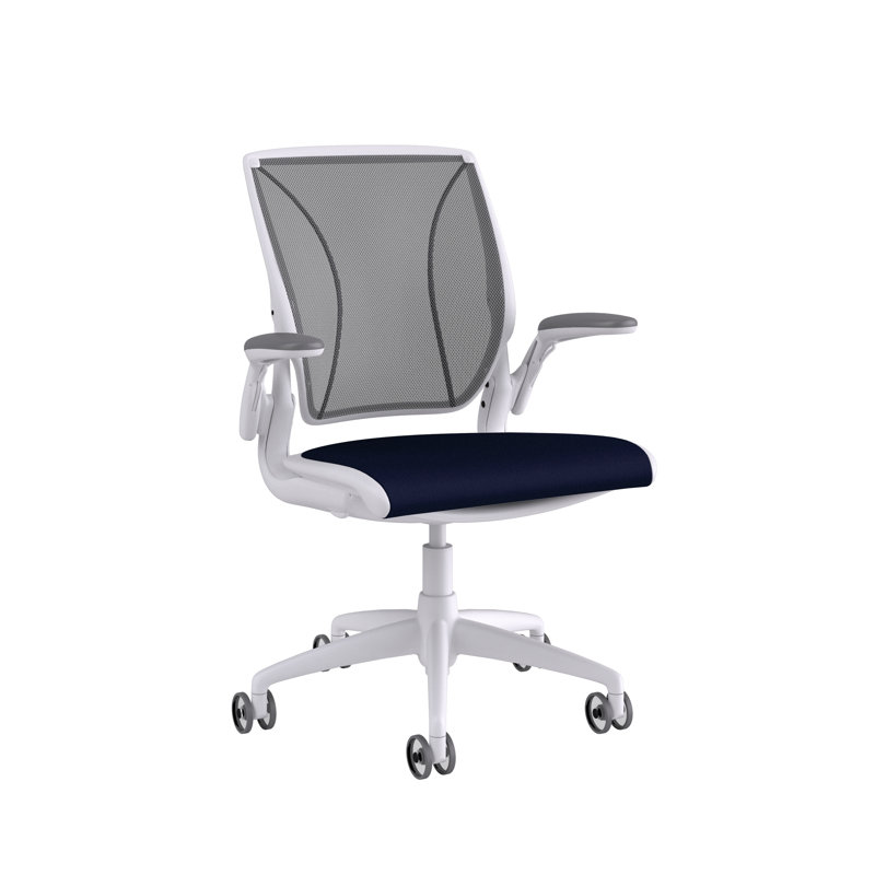 Diffrient World Wool Task Chair, White, Catena/Caraway, Corde/Medium Gray