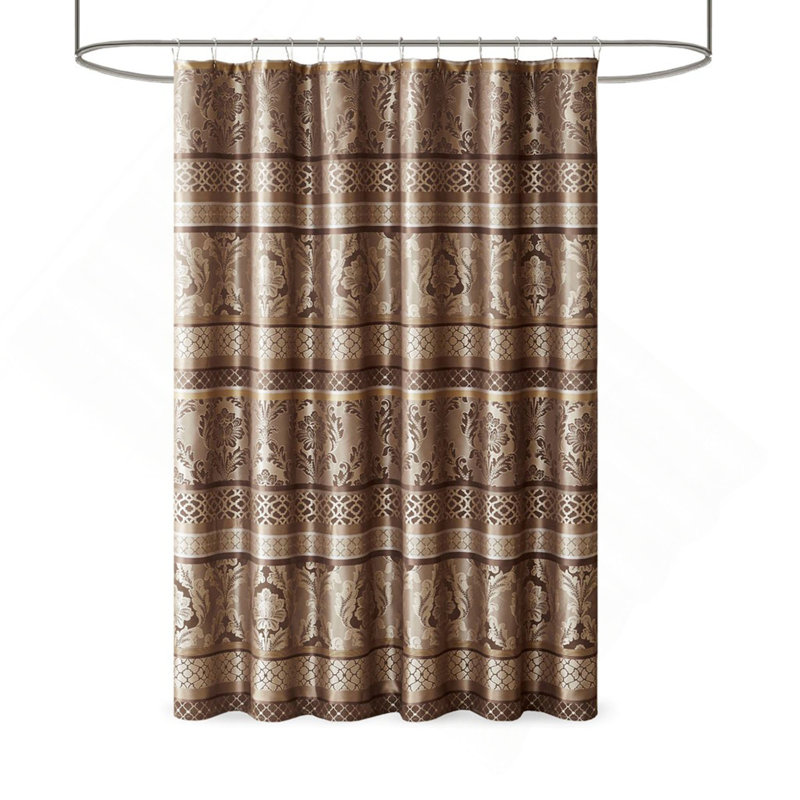 Rideau de douche jacquard, Brun