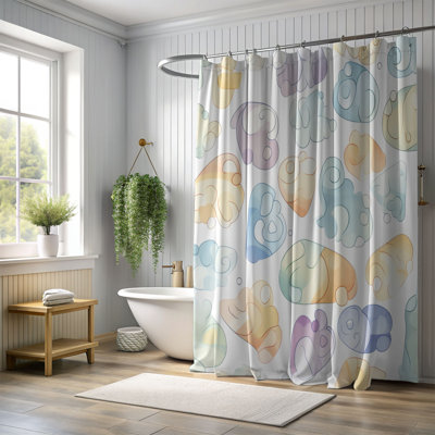 Doux couleurs - Rideau de douche Premium