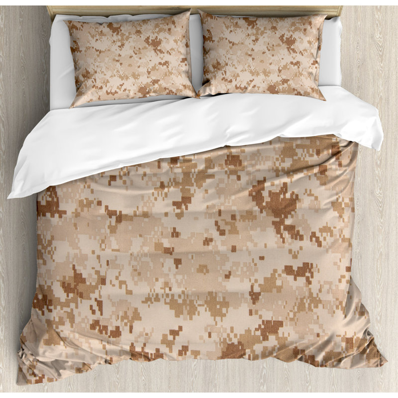 Camo Eclectic Polyester Camouflage Duvet Cover, King