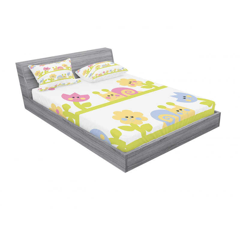 Ensemble de draps caricature, Ensemble de drap pour grand lit avec drap-housse
