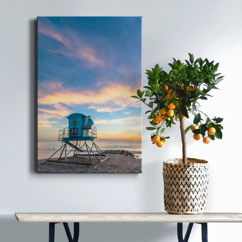 Coucher de soleil à Carlsbad, reproduction de photo sur toile tendue, H 12 po x l 8 po x P 1 po