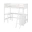 Lit mezzanine simple avec tablettes et bureau