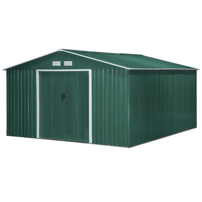 11 ft. W x 13 ft. D Metal Garden Shed