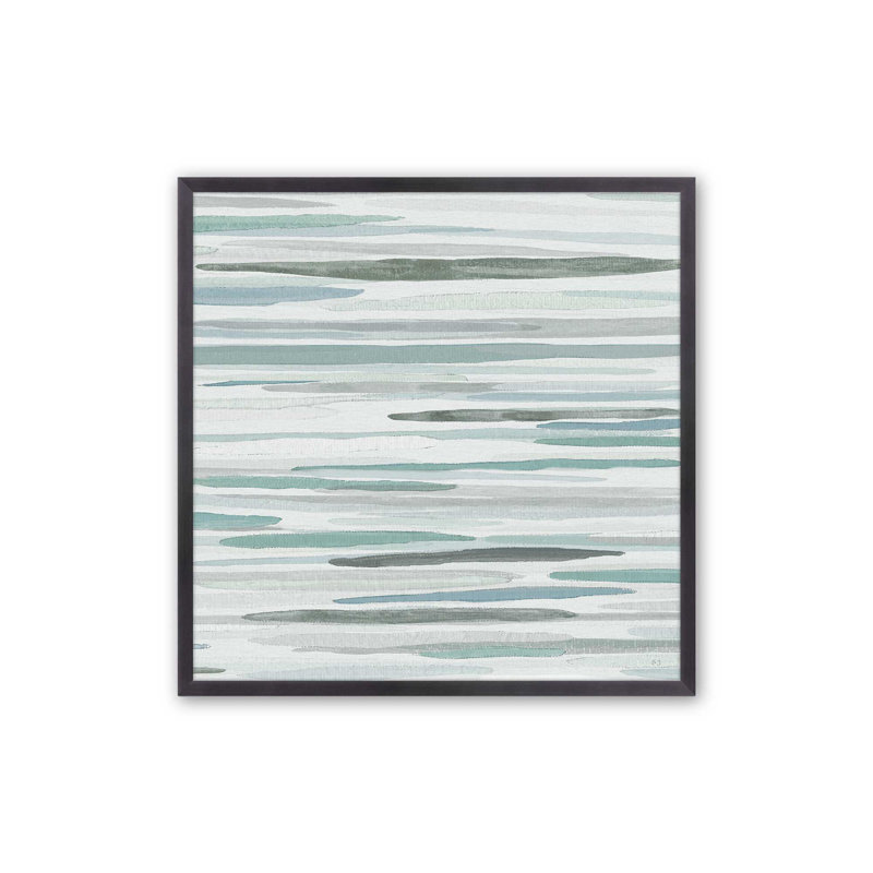 «Cresting Calm V1» sur papier, Cadre en zinc patiné, H 13,75 po x l 13,75 po