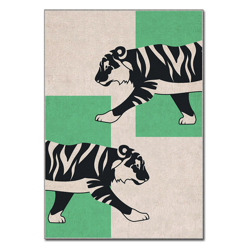 Luxurious Velvet Area Rug, 4.6 x 7.2 Feet | 100% Polyester, 740 g/m² | Non-Slip Felt Dot Underside, Machine Washable | Digital Print Design, Easy to Clean, Perfect for Living Room & Bedroom Décor