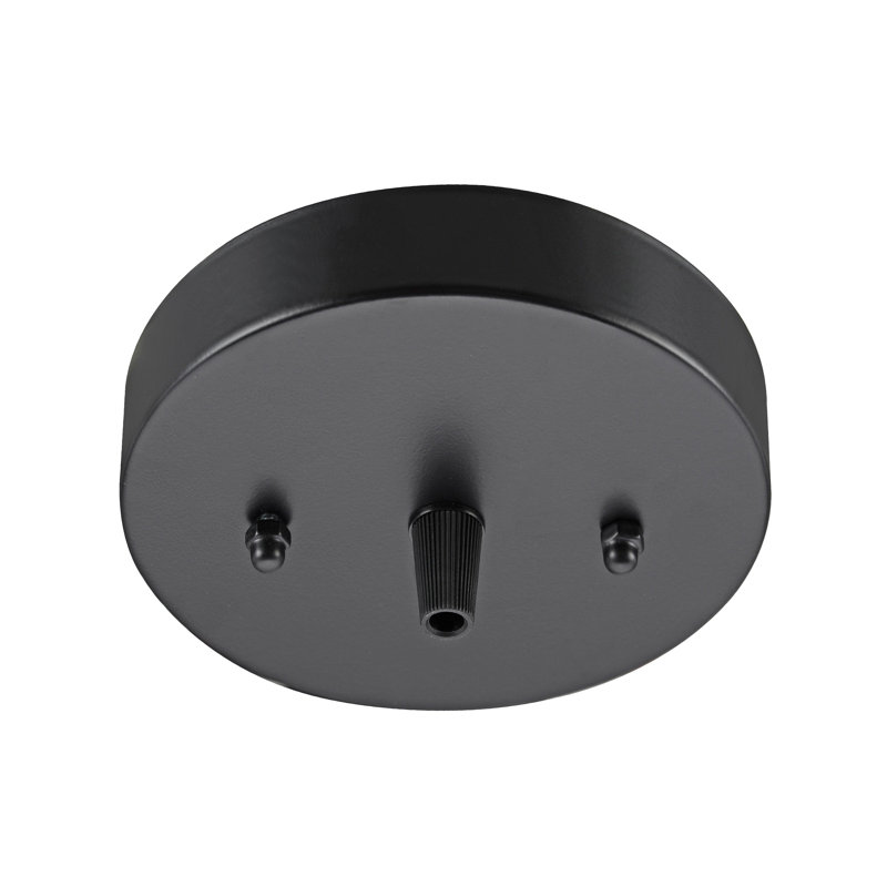 Matte Black Metal Chandelier Fixture Canopy Kit, 5-1/8" Diameter