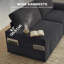 Canapé 86 po 3 places, canapé en velours côtelé avec coussin à ressorts, gris foncé