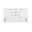 Dufresne Large White Sideboard, 2 Doors and 3 Drawers, Industrial Design