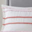 Ensemble de housse de couette double 4 pièces Haisley rose 100 % coton à rayures chenilles-552141503-552141491