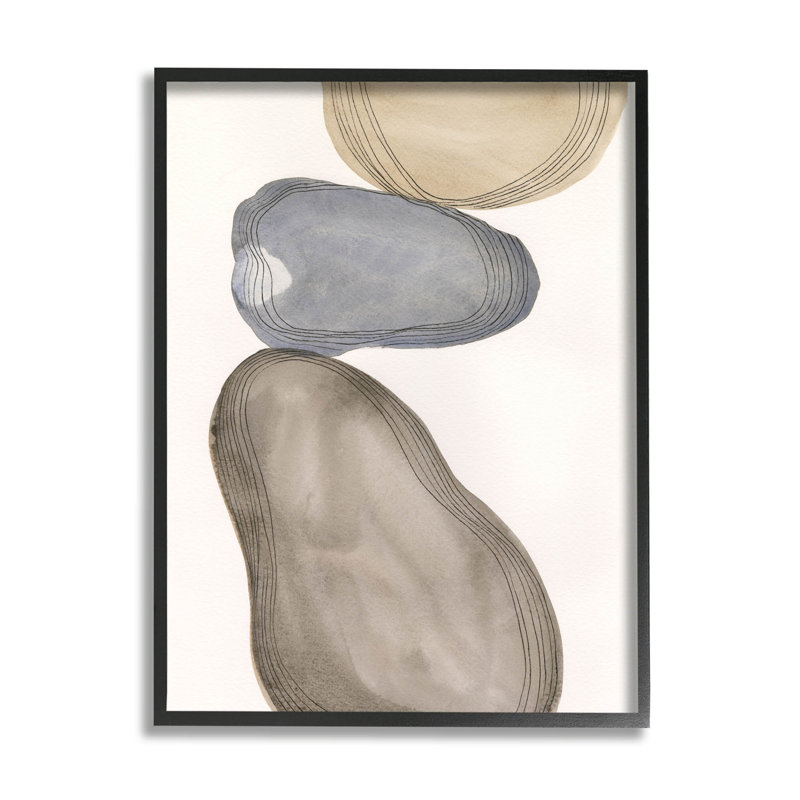 Art moderne, estampe numérique par Laura Marr, H 14 po x l 11 po x P 1,5 po, Giclée encadrée noir minuit