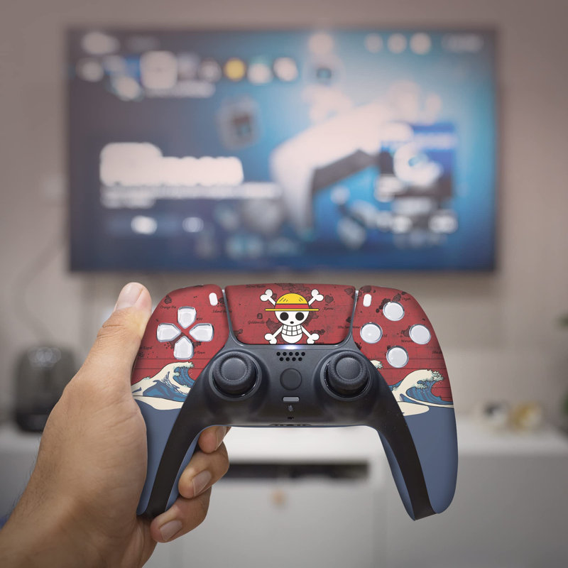 Un contrôleur PS-5 personnalisé sans fil compatible avec la console Play-Station 5 de BCB Controllers | Fièrement personnalisé aux États-Unis avec une impression permanente par HYDRO-DIP (PAS JUSTE UNE PEAU)