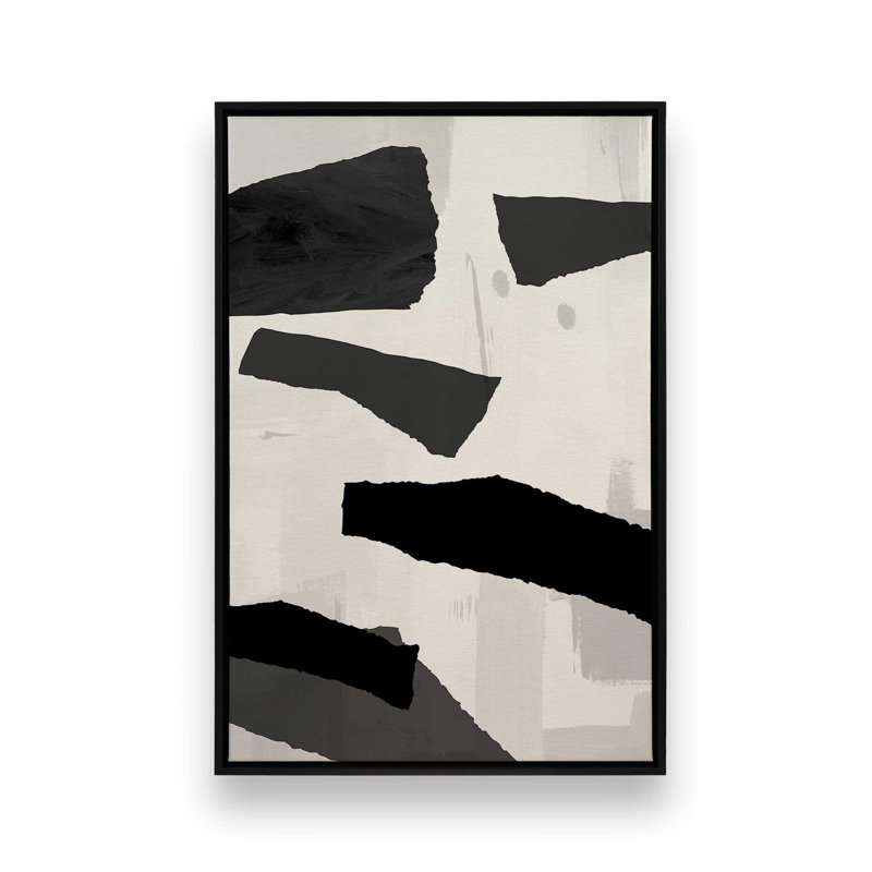 Imprimé Sable Layers v2, Toile avec cadre flottant noir satiné, H 18,75 po x l 12,75 po x P 1,75 po