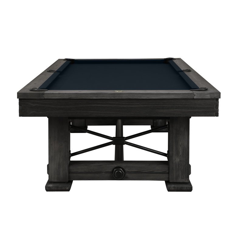 Rio Grande Slate Pool Table with Professional Installation Included, Black, 8' 5", Weathered Raven
