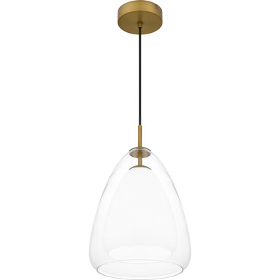 Lanisa Single Light Glass Steel Dimmable Pendant