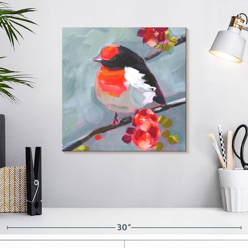 Brampt Brushstroke Bird I, 16" H x 16" W
