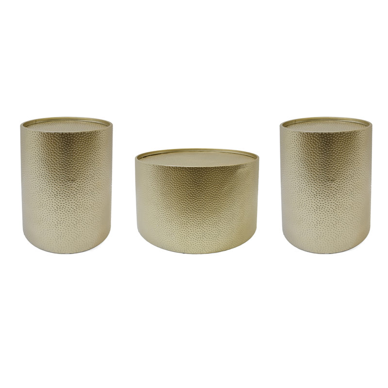 Smythe 3 - Piece Living Room Table Set, Gold