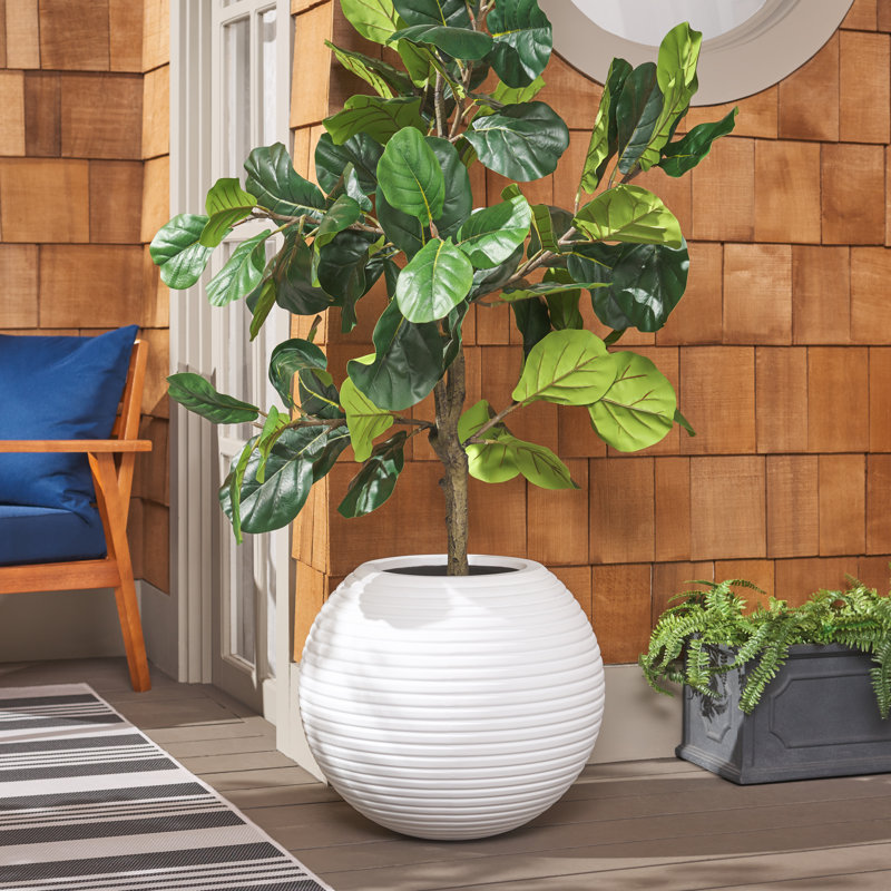Handmade Concrete Pot Planter, White