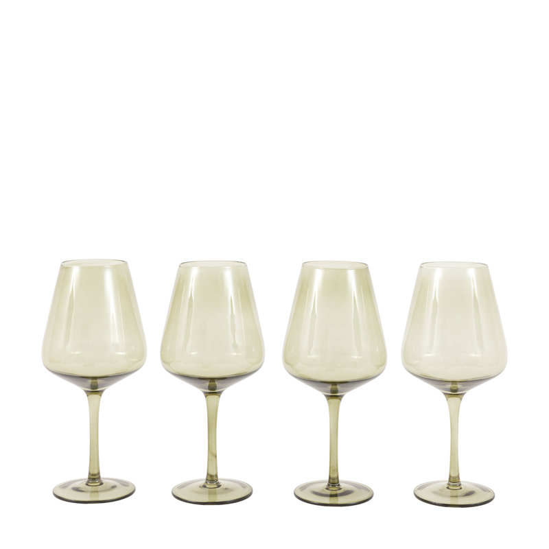 Wine Glass (4pk) 94x94x210mm, Green