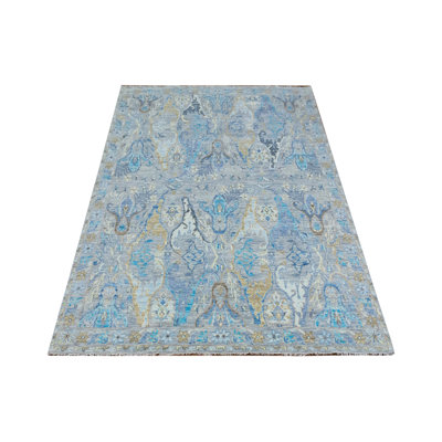 Hand Knotted Wool Ikat Indoor / Outdoor Rug