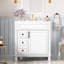 Meuble-lavabo de 30 po avec lavabo en céramique, deux tiroirs à fonction coulissante et tablette ajustable de 30 po avec lavabo et tiroir silencieux-1175453378