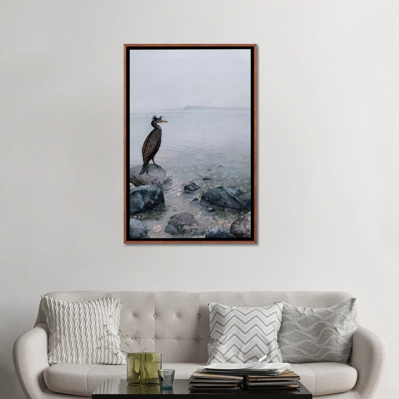Reproduction d’art, "The Shons" par Maggie vandewalle, Toile avec cadre en bois brun classique, H 48 po x l 32 po x P 1,5 po