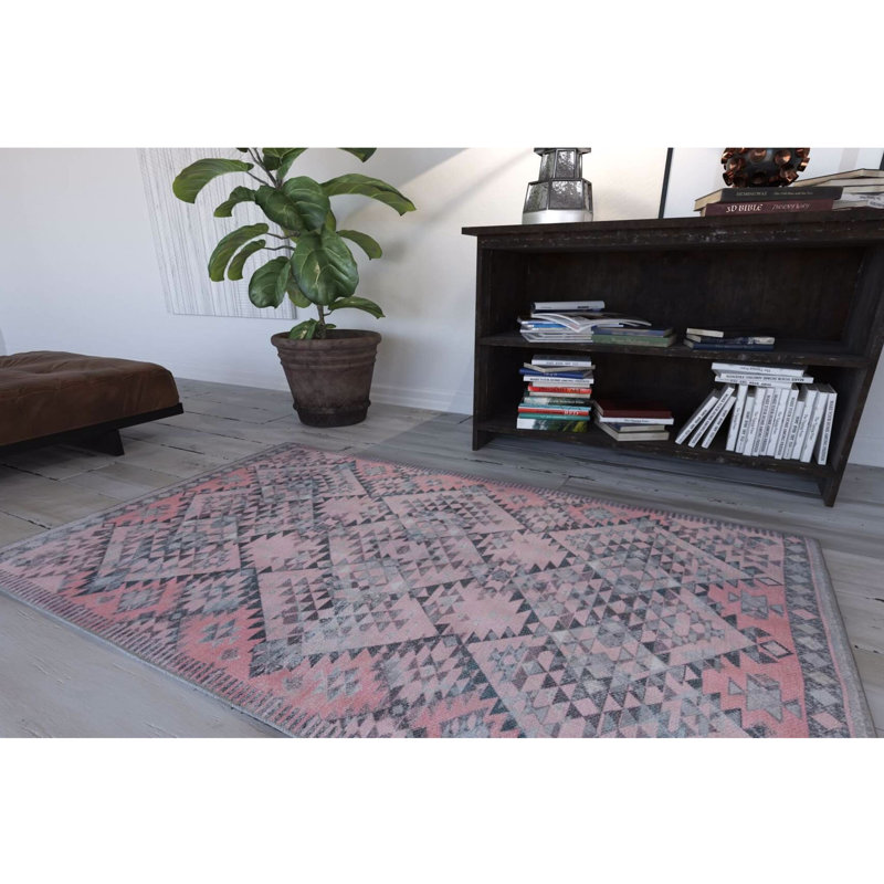 Luxueux tapis lavable à la machine, 100% polyester, 7,5 x 10,8 pieds | Hauteur des poils: 0,2 po, 1850 g / m² | Dessus en polyester recyclé, facile d'entretien, parfait pour le salon et la chambre à coucher, conception douce et durable