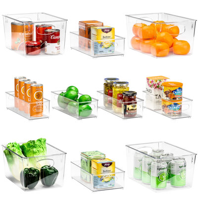 Sorbus Clear Open Bin Containers, Set of 10
