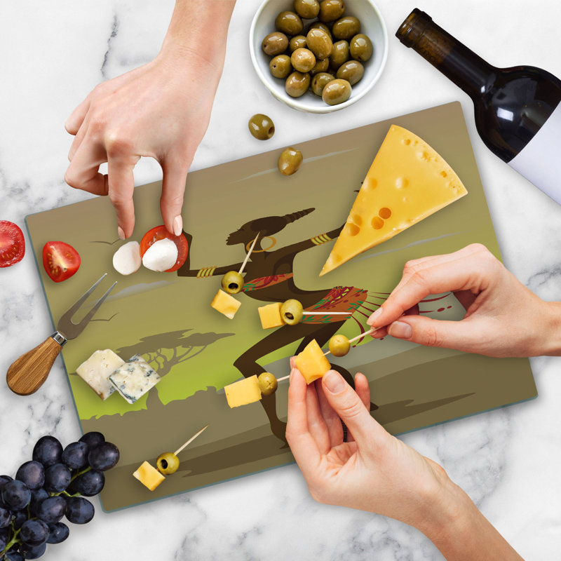 Ambesonne Afro Cutting Board Large Size Amazon Lady Brown Cocoa