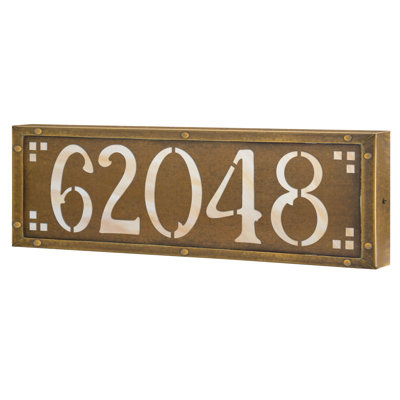 Customizable 120v Wall Address Plaque for 5 Numbers