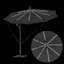 Umbrella with LED Strip Lights Polyester and Aluminium Outdoor Parasol-1633500814-1633500824