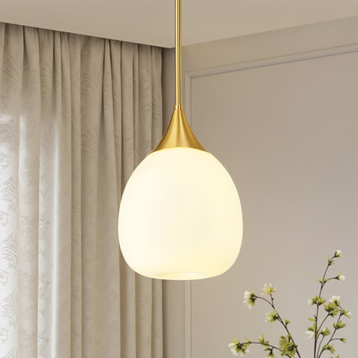  1 - Light 8.7" Mid-Century Single Pendant Light