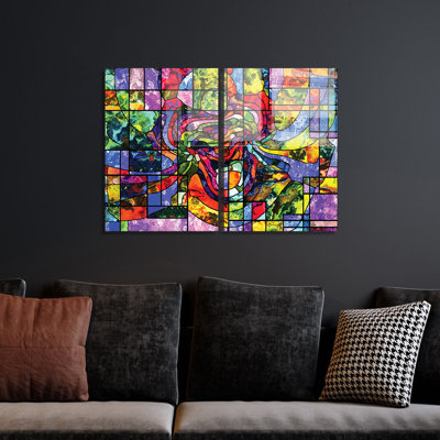 2 Piece No Frame Print Set on Glass