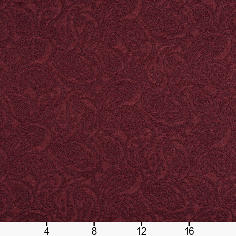 Tissu motif cachemire, Bourgogne 5