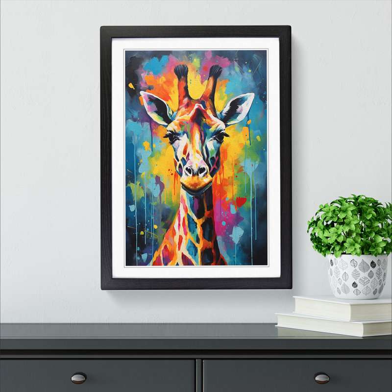 Single Picture Frame Print on Wood, Black Framed, 46cm H x 34cm W