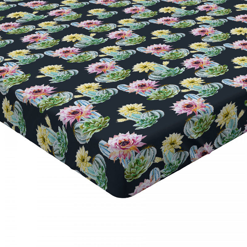 Microfiber Floral Fitted Sheet, Full Fitted Sheet