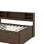 Lit de jour double avec 2 armoires de chevet, tablettes et tiroirs-1379622832
