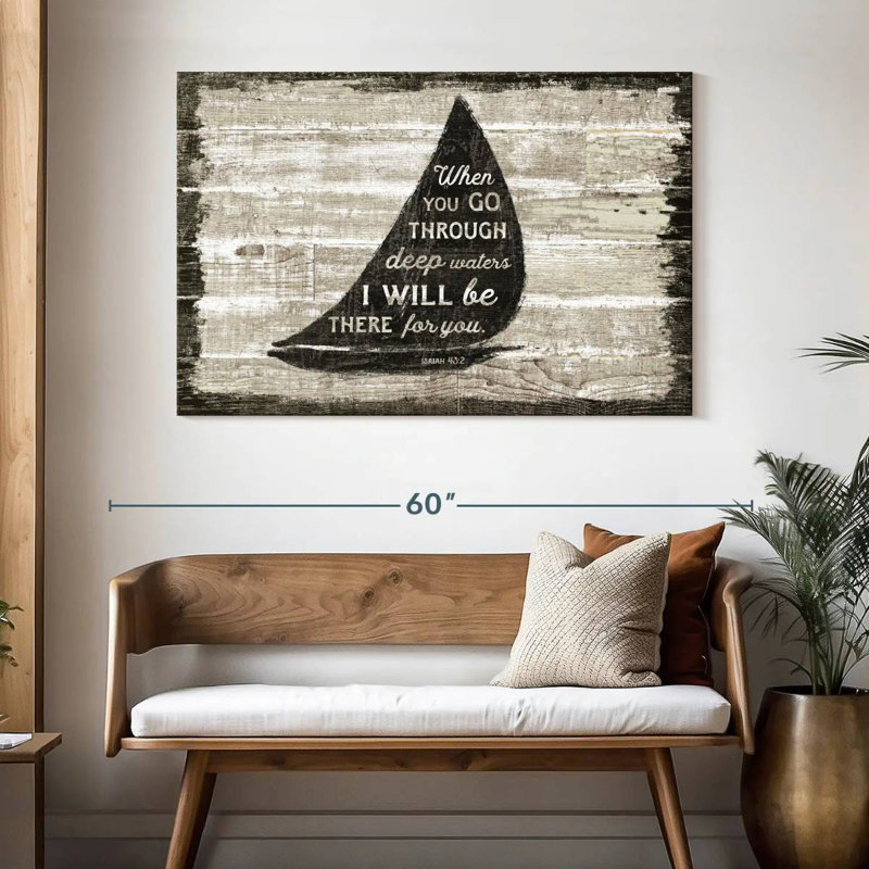 Tergel Driftwood Coast Scripture I, H 32 po x l 48 po