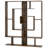 7-tier Bookshelf Geometric Bookcase With 2 Anti-tipping Kits Rustic Brown