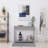2-Tier Console Table, Sofa Side Table With Storage Shelf, X Design For Entryway, Living Room, And Hallway-1870077975