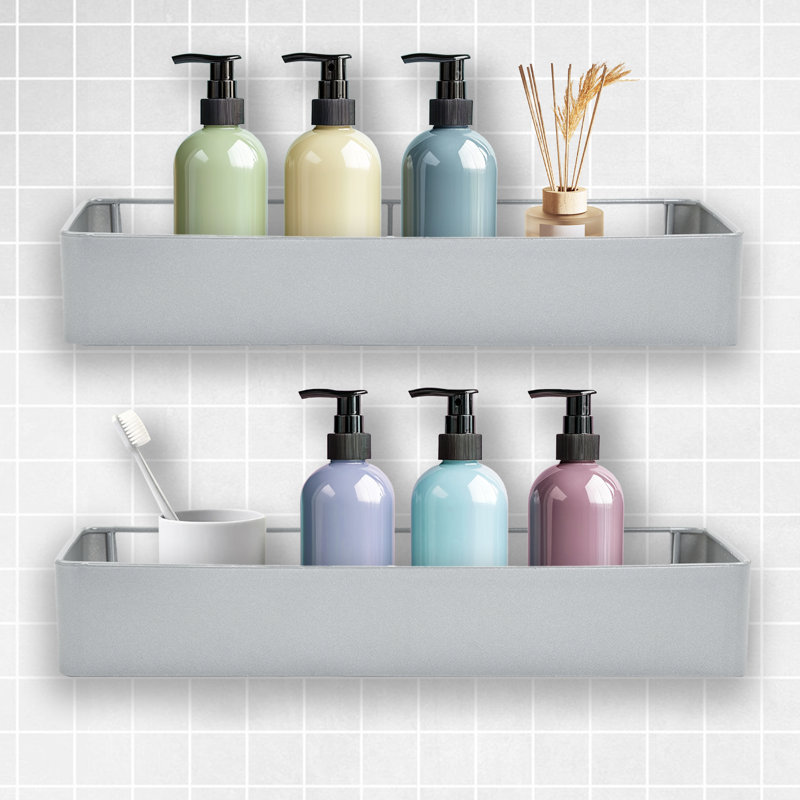 Shower Caddy, Adhesive Bathroom Shower Organizer And Storage, No Drill Shower Shelves For Inside Shower, Rustproof Shower Storage Rack